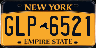 NY license plate GLP6521