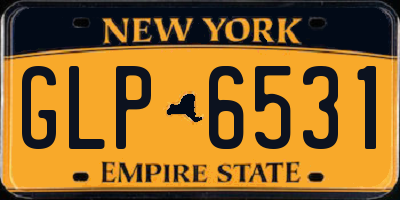 NY license plate GLP6531