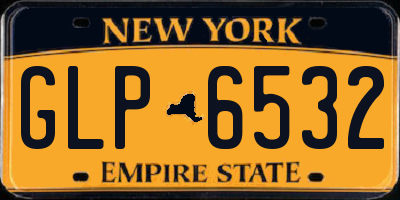 NY license plate GLP6532