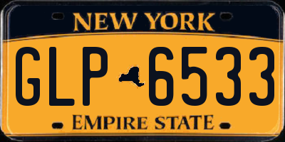 NY license plate GLP6533