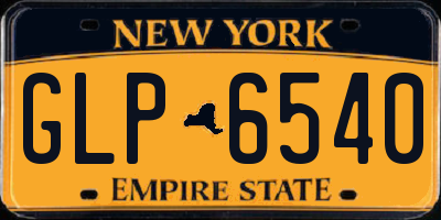 NY license plate GLP6540