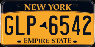 NY license plate GLP6542