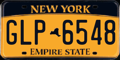 NY license plate GLP6548