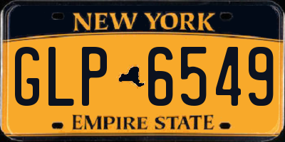 NY license plate GLP6549