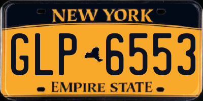 NY license plate GLP6553