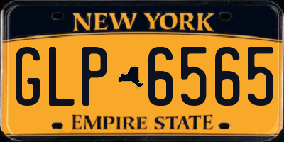 NY license plate GLP6565