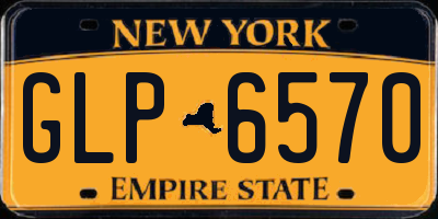 NY license plate GLP6570