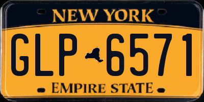 NY license plate GLP6571