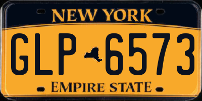 NY license plate GLP6573