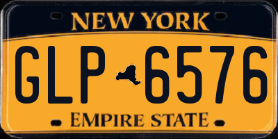 NY license plate GLP6576