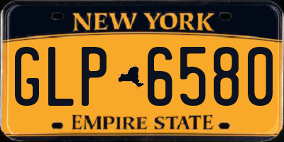 NY license plate GLP6580