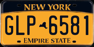 NY license plate GLP6581