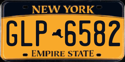 NY license plate GLP6582