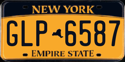 NY license plate GLP6587