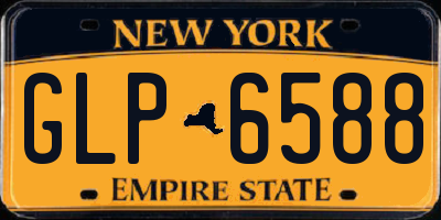 NY license plate GLP6588