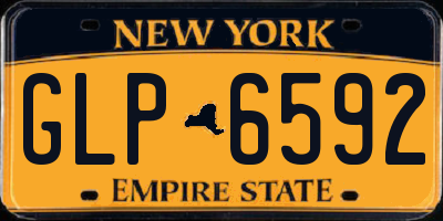 NY license plate GLP6592