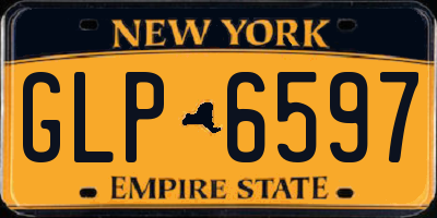 NY license plate GLP6597