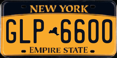NY license plate GLP6600