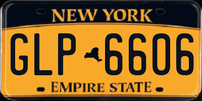 NY license plate GLP6606