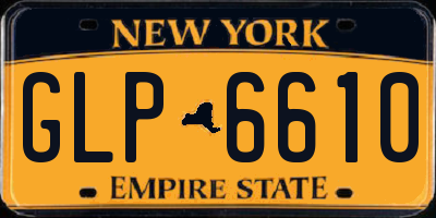 NY license plate GLP6610