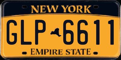 NY license plate GLP6611