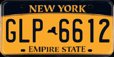 NY license plate GLP6612