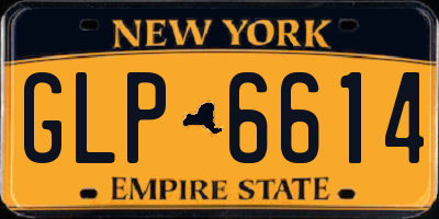 NY license plate GLP6614