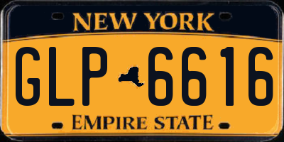 NY license plate GLP6616