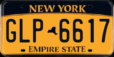 NY license plate GLP6617