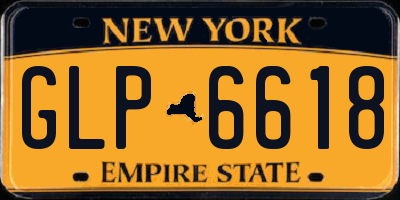 NY license plate GLP6618