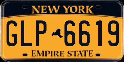 NY license plate GLP6619