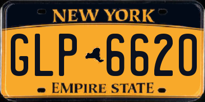 NY license plate GLP6620
