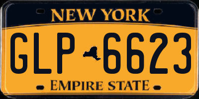 NY license plate GLP6623