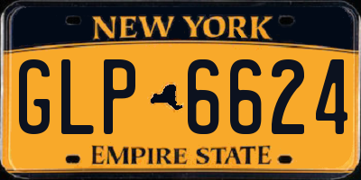 NY license plate GLP6624