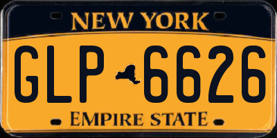 NY license plate GLP6626