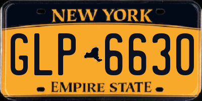 NY license plate GLP6630