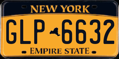 NY license plate GLP6632