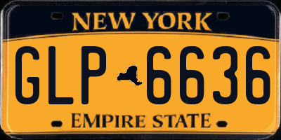 NY license plate GLP6636