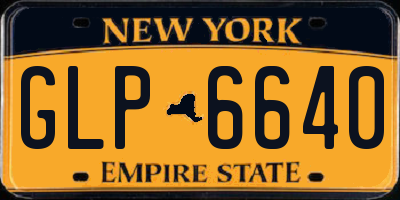 NY license plate GLP6640