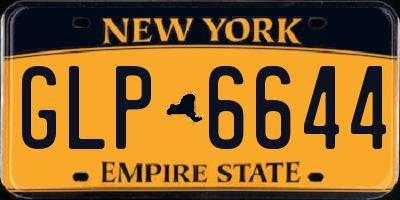 NY license plate GLP6644
