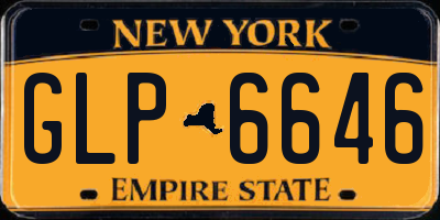 NY license plate GLP6646