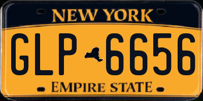 NY license plate GLP6656