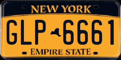 NY license plate GLP6661