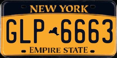NY license plate GLP6663