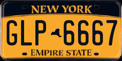 NY license plate GLP6667