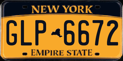NY license plate GLP6672
