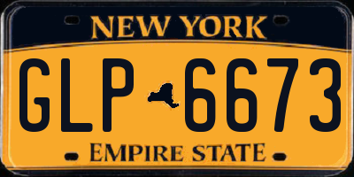 NY license plate GLP6673