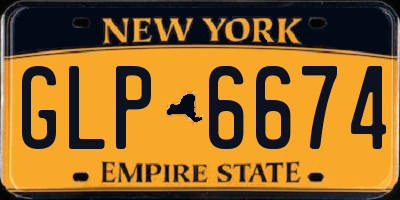 NY license plate GLP6674
