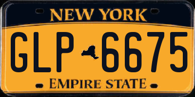 NY license plate GLP6675
