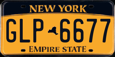 NY license plate GLP6677